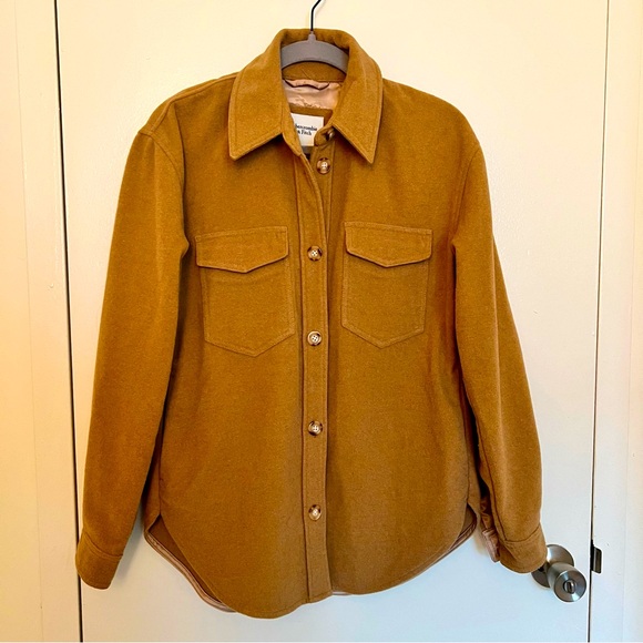 Wool-Blend Shirt Jacket - Picture 1 of 7